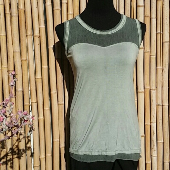 🌸SALE ENDS SUN🌸 NEW SEDUZIONE Mesh Sweetheart Neckline Jersey Tank Top OS - Picture 3 of 6